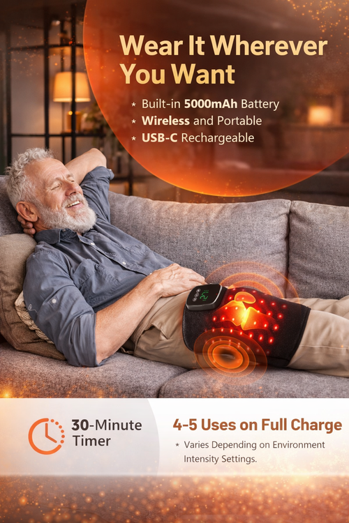 Therapeutic Knee Support with Light Therapy